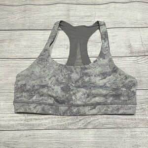 *Flawed* Lululemon Invigorate Bra Washed Marble Alpine White Silverscreen